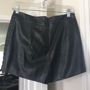 Top Shop Faux Leather High Waisted Shorts